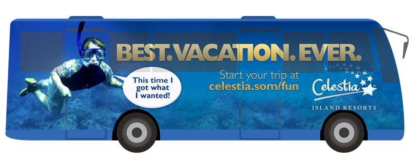 Celestic Islands Resorts Bus Wrap