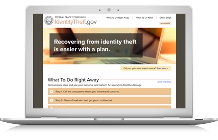 Click here to visit IdentityTheft.gov