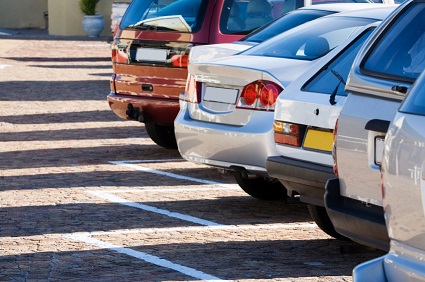 row of parked cars