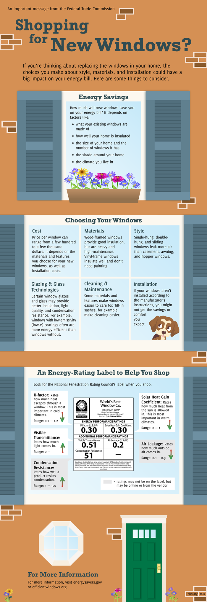 Shopping for New Windows? What to consider before replacing your home’s windows and factors that could affect your energy savings. 