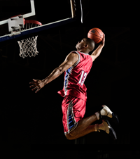 Ad with basketball athlete