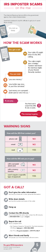 Scammers pretend to be IRS officials to get you to send them money.