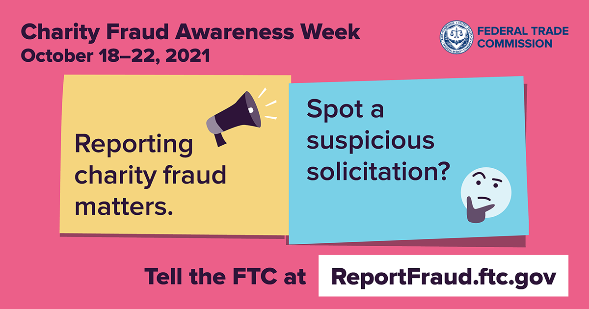 This week the focus is on charity scams