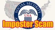 Social Security Administration seal with the text Imposter Scam over top