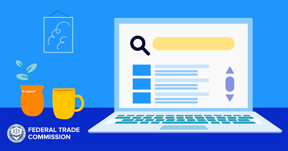 Compter with a search bar on a desk