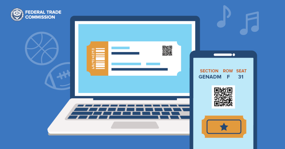 Online ticket sales graphic